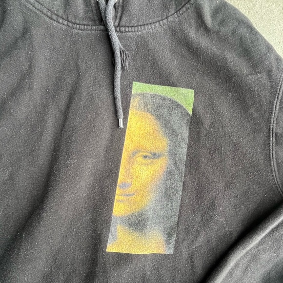 Mona lisa black hoodie - Picture 2 of 3